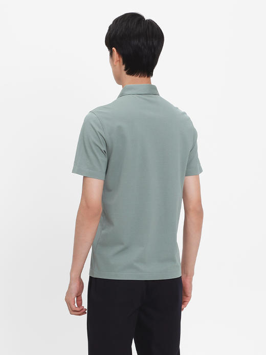 callisto绿色丝棉翻领T恤  SRTSS060C 商品图3