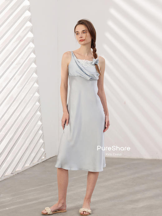 pureshare蓬纱馆 儿童真丝睡衣亲子睡裙母女夏款 商品图6