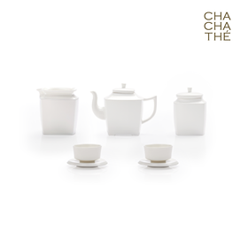 CHA CHA THÉ / 采采食茶 《独韵》白瓷七件茶壶组