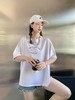 2023白色短袖T恤女ins潮夏季新款设计感小众圆领宽松上衣4.3版 商品缩略图0