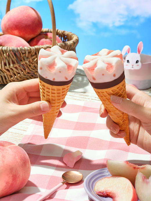 和路雪可爱多白桃玫瑰味雪糕冰淇淋68g/支雪糕冰糕批发 商品图2