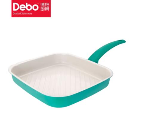 Debo德铂 煎锅不粘平底锅明火专用24cm 黑色/绿色 商品图0