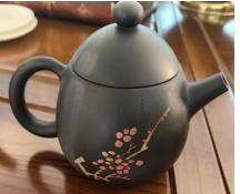 紫陶云中居紫陶彩填秦权壶 商品图0