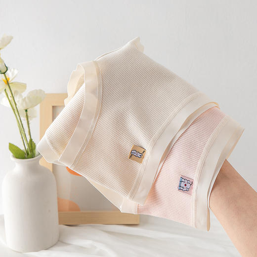 6条装【少女心纯棉透气内裤】简约纯色卡通布标内裤女士中腰包臀透气纯棉裆学生三角裤 商品图1