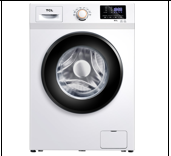 TCL 10公斤 一级变频 超宽不锈钢蜂巢水晶内筒 95°热力清洁滚筒洗衣机TG-V100B芭蕾白--CQXBL