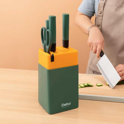 Debo 德铂克拉米不锈钢刀具套装 多用刀具6件套 厨房套刀食物剪 商品图8