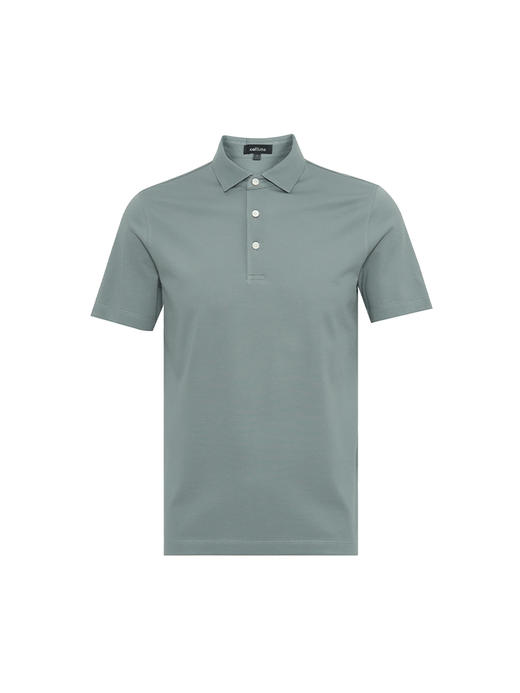 callisto绿色丝棉翻领T恤  SRTSS060C 商品图4