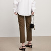 IN AND ON52011裤子春秋女新款显瘦脚口百搭简约不规则九分裤 商品缩略图1
