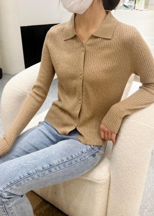 【1.3折银泰撤柜！TRITTY羊毛小麻花衬衫领开衫】商场同款‼原价890元 今天到手119元‼ 商品图4