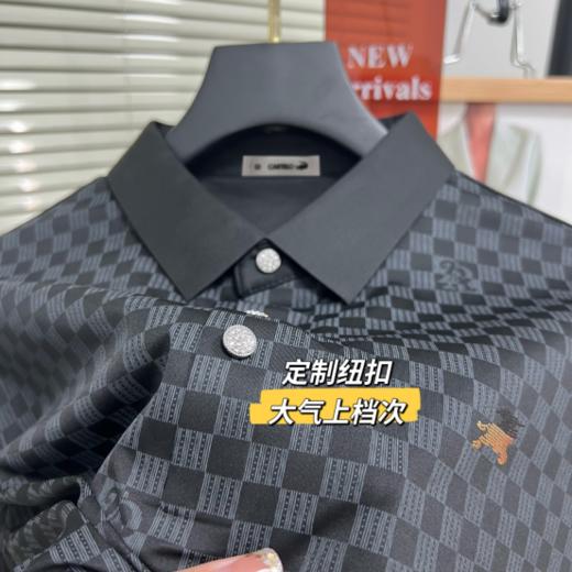 【CARTELO卡帝乐鳄鱼男士格子休闲POLO衫-9862款】低调稳重的颜色色系 方块格子设计 简约舒适而不扎眼 成熟稳重 气质充足 商品图5