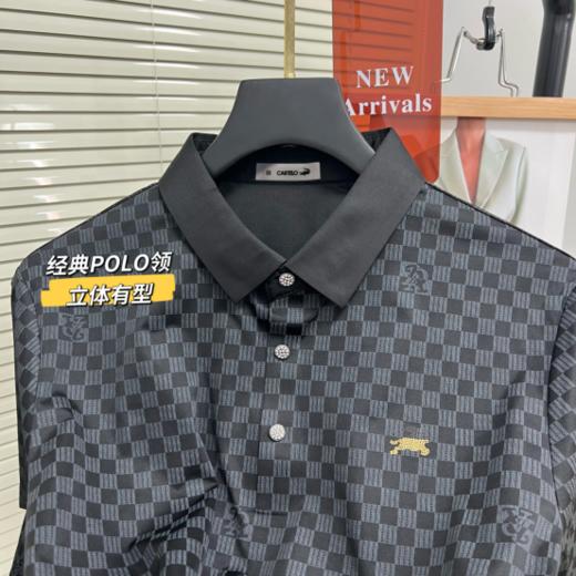 【CARTELO卡帝乐鳄鱼男士格子休闲POLO衫-9862款】低调稳重的颜色色系 方块格子设计 简约舒适而不扎眼 成熟稳重 气质充足 商品图4
