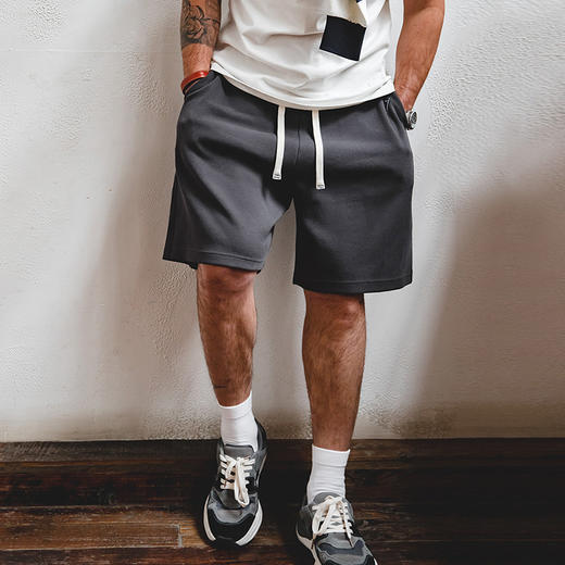 马登工装 美式重磅珠地空气层短裤针织宽松运动篮球五分卫裤男夏 商品图2