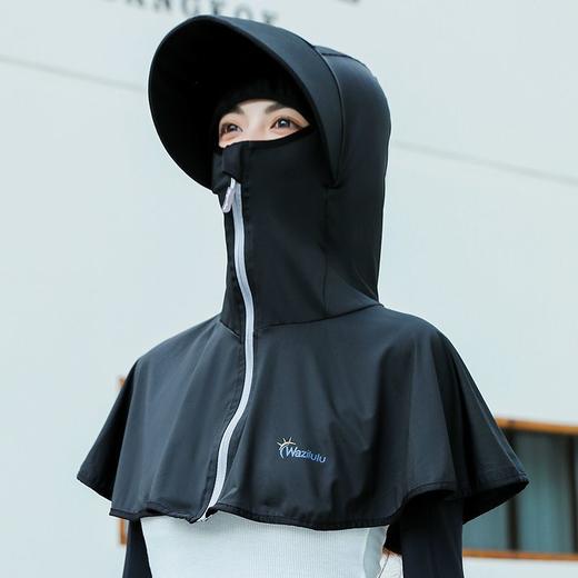 夏天女防晒衣帽披肩披风斗篷全脸面护颈开车防紫外线UPF50+ 商品图5