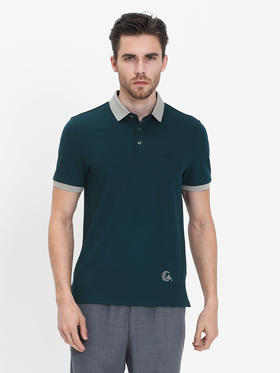 callisto蓝绿黄金羊毛翻领T恤  SRTSS012H