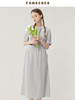 famecoco范可儿绝美仙女连衣裙夏季天丝收腰裙气质名媛FAB3FA012 商品缩略图3