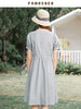 Famecoco范可儿方领泡泡袖连衣裙夏款法式高腰气质中长裙FAB3FA031 商品缩略图2