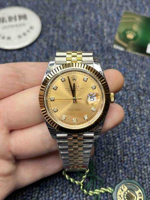 劳力士EW日志型41系列 间金钻面 男士机械腕表 商品图1