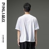 PINLI品立夏季新款宽松T恤拼接蝙蝠袖休闲男上衣拼料条纹体恤B232111039 商品缩略图4