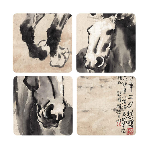 徐悲鸿《奔马图》 博物馆原版复刻画 精品实木卡纸框（付款后15天发货） 商品图3