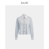 Laurel劳芮23春夏截短提花条纹衬衫LWL341C04400 商品缩略图0
