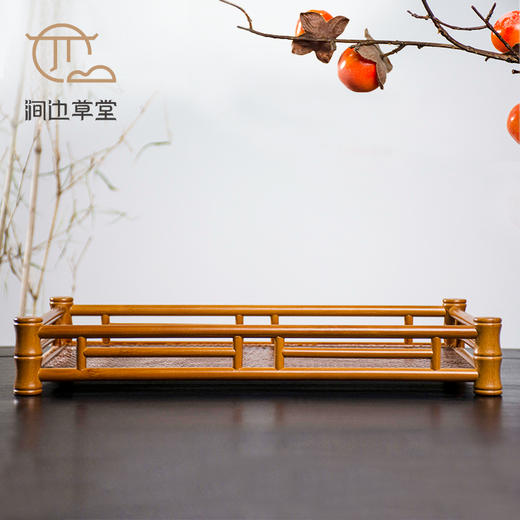 月白·楠竹竹节长托盘 商品图1