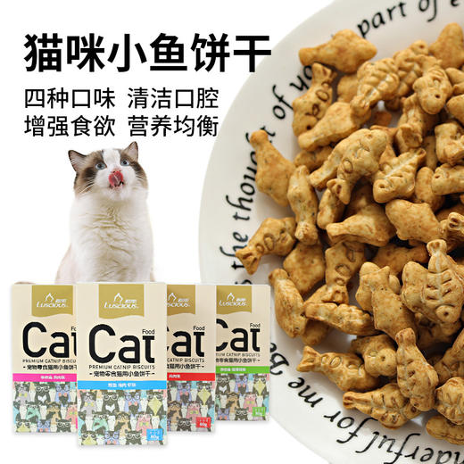 【宠物用品】小鱼曲奇薄荷味猫零食去毛球饼干 商品图0