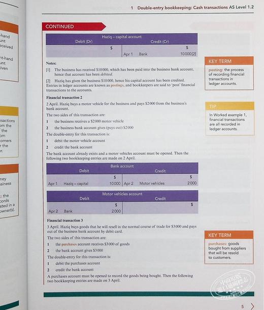 【中商原版】剑桥大学出版NEW Cambridge International AS & A Level Accounting Coursebook with Digital Access (2 商品图5