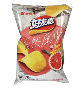 好丽友好友趣清新西柚味薯片70g