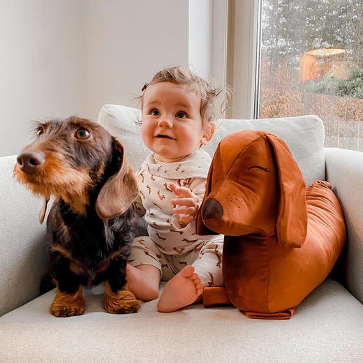 法国 Nobodinoz 淘气猴靠垫 35X32X10 棕褐色 N112565 商品图2