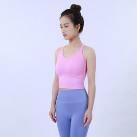 花瑜交叉透气带胸垫背心  HYB001