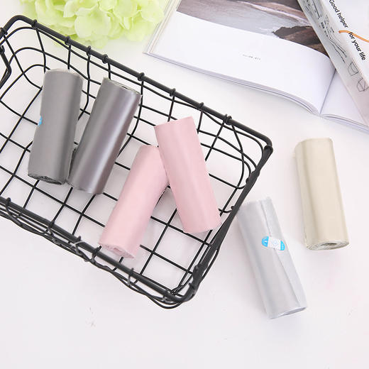 「6卷装！加厚款」120只加厚素色垃圾袋 新料彩色厨房用品卫生间居家日用塑料袋大号 商品图1