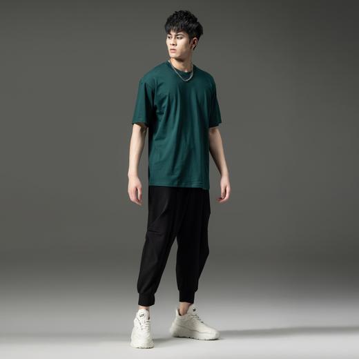PINLI品立夏季新款男士圆领落肩纯色短袖T恤上衣GD232111322 商品图5