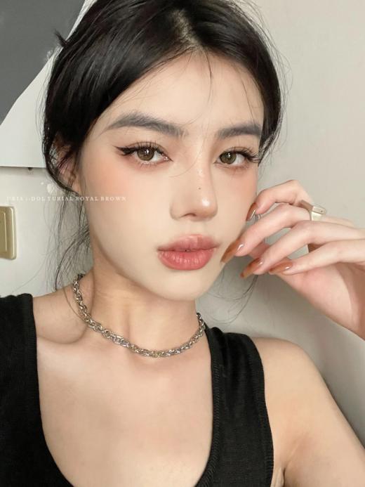 正品年抛  IDOL系列甜茶棕美瞳，年抛直径14.0，着色直径12.8，韩国产 商品图0