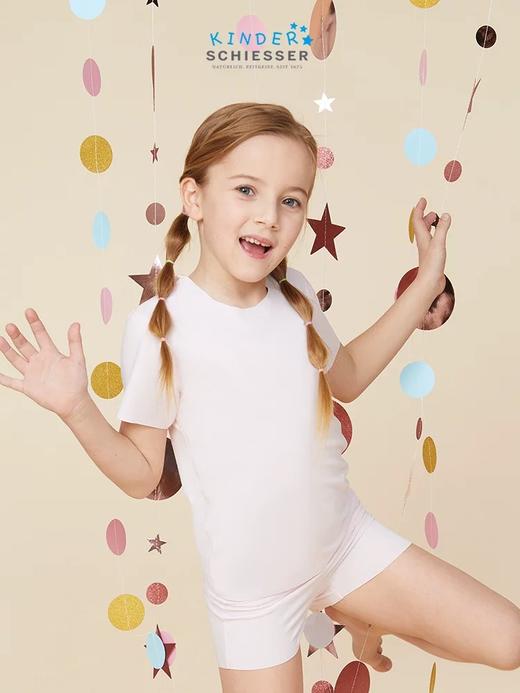 （儿童中性款）SCHIESSER 德国舒雅儿童A抗菌抑菌莫代尔随型裁无痕男孩女孩短袖上衣T恤3Z/18308M 商品图2