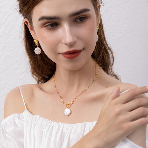 【石榴婆专享】Manreya玛芮雅巴洛克珍珠丨耳钉、耳夹、项链 商品图2