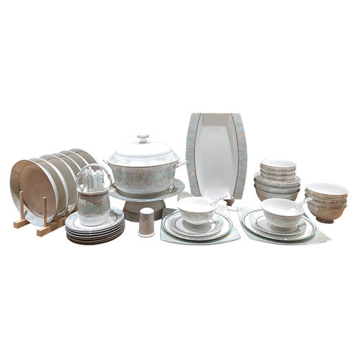 凡瑞斯碧水佳人10人50头骨瓷餐具 商品图0