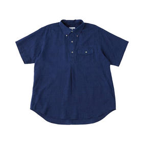 Engineered Garments Popover BD Shirt  EG蓝染复古短袖工装衬衫