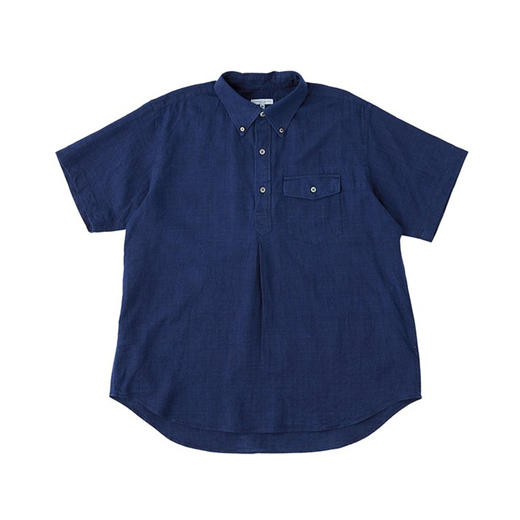 Engineered Garments Popover BD Shirt  EG蓝染复古短袖工装衬衫 商品图0