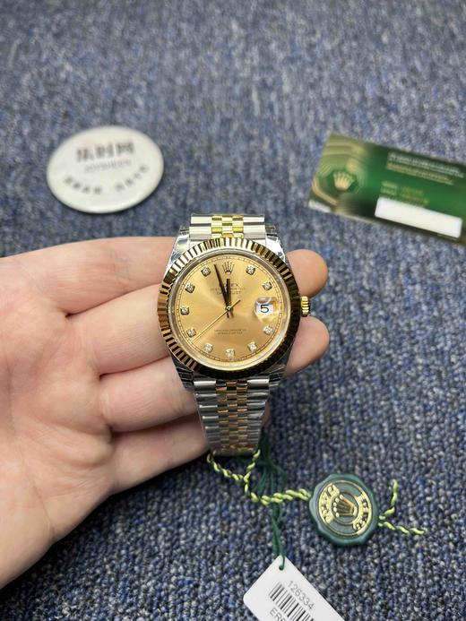 劳力士EW日志型41系列 间金钻面 男士机械腕表 商品图0