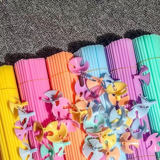 加硬42cm气球托杆场景布置装饰拖杆配件汽球手持棍子托棒气球支架100套/包 商品图5