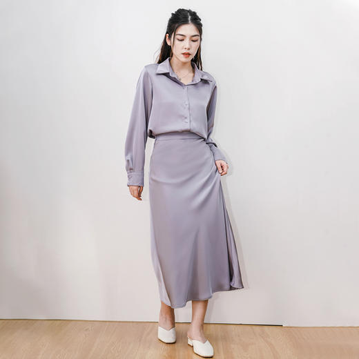 Avann醋酸感缎面鱼尾半裙23211 商品图8