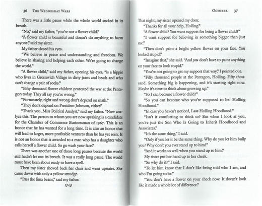 Collins柯林斯 星期三的战争 英文原版 The Wednesday Wars 纽伯瑞银奖 儿童文学小说 英文版进口原版英语书籍 商品图2