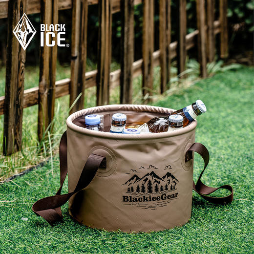 黑冰（BLACKICE） 黑冰户外露营便携耐磨抗撕裂可折叠水桶 商品图0