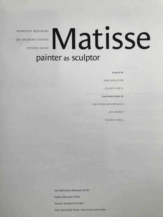 马蒂斯：作为雕塑家的画家 约百幅彩色插图 精装大16开 商品图2