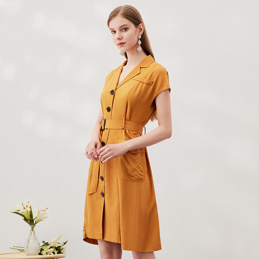 EITIE爱特爱通勤百搭工装裙收腰中长裙6607313连衣裙 商品图2