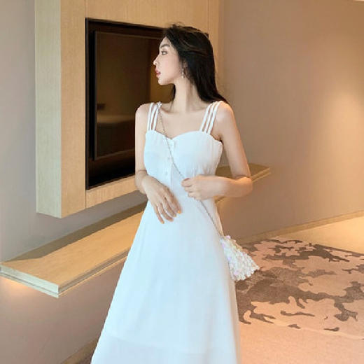 【肩吊带连衣裙 性感显气质】黑色吊带连衣裙女 夏季新款法式小众设计 GAO级感中长款气质裙子 轻松打造小蛮腰~ 商品图2