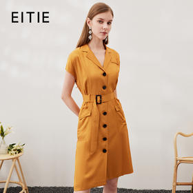 EITIE爱特爱通勤百搭工装裙收腰中长裙6607313连衣裙