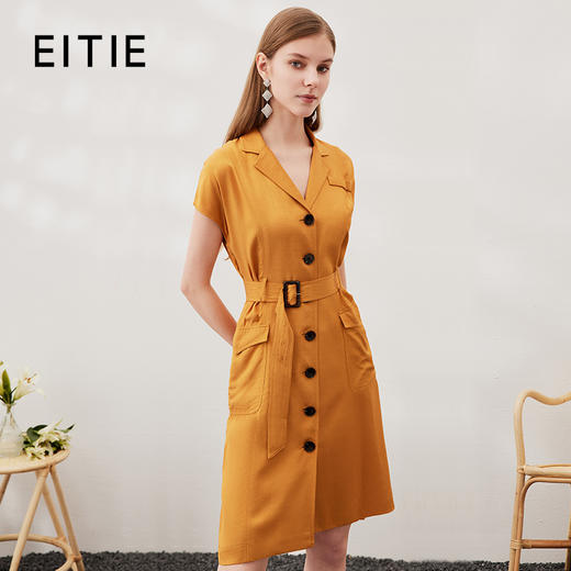 EITIE爱特爱通勤百搭工装裙收腰中长裙6607313连衣裙 商品图0