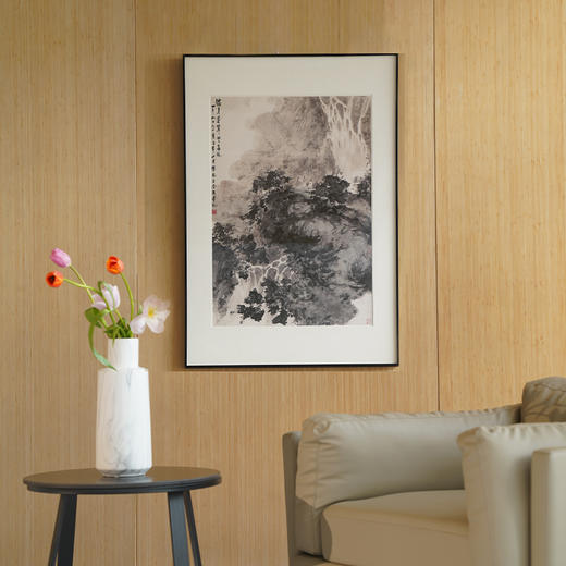 傅抱石《满身苍翠惊高风》 博物馆原版复刻画 大金属卡纸框（付款后15天发货） 商品图1