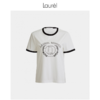 【匹马棉】Laurel劳芮23春夏LOGO印花撞边T恤上衣LWL342Z03300 商品缩略图0